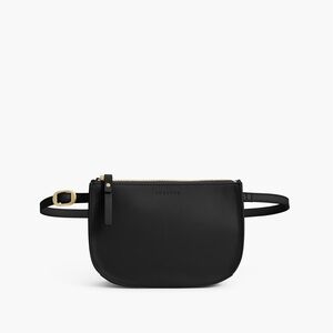 Lo & Sons Black Crossbody Bag with Gold Accents